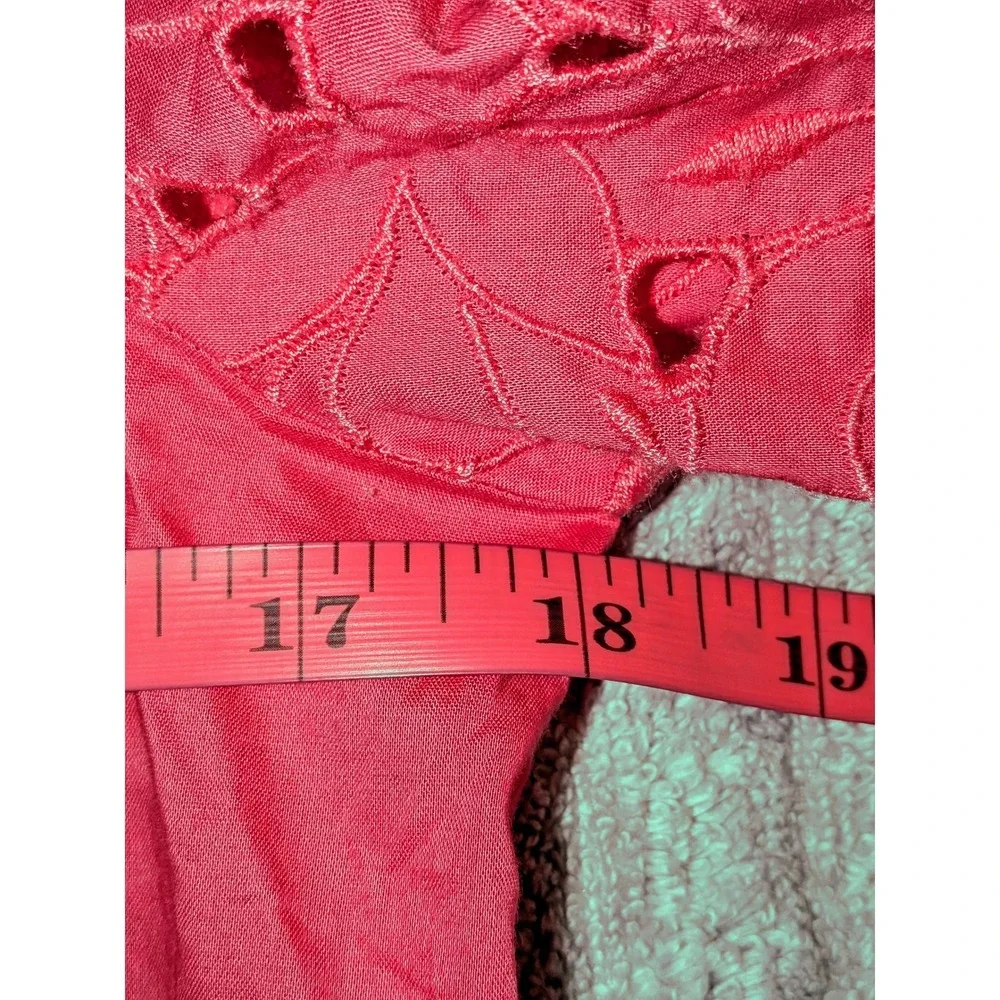 J Crew Pink Eyelet Sleeve Button Up‎ Shirt Top Womens XS NWT $90